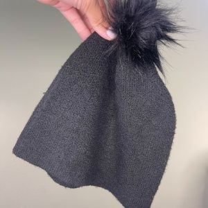 Christian Siriano New York Black Puffy Beanie NWOT